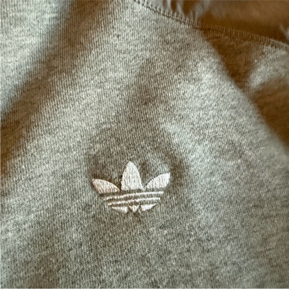 Adidas Men's Light Gray Zip-Up Hoodie - Picture 3 of 7